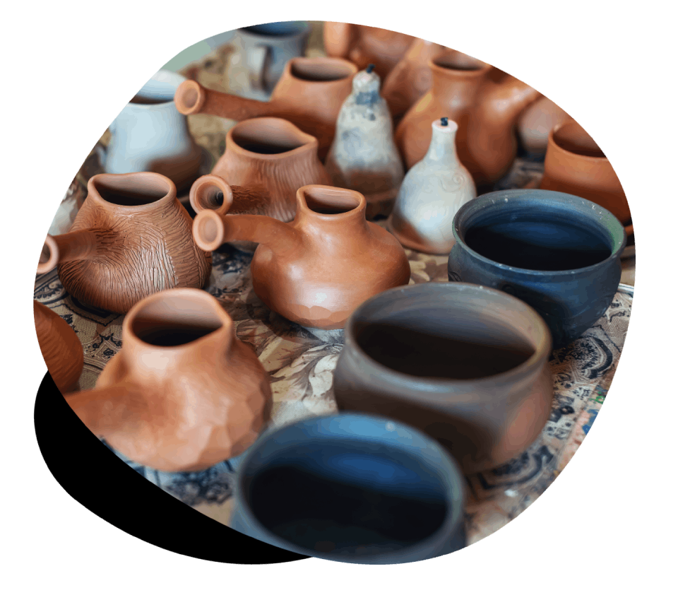  keramische vazen en potten