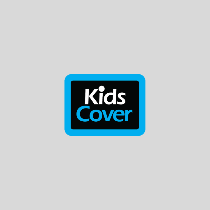 Un logotipo para una portada infantil sobre un fondo gris.