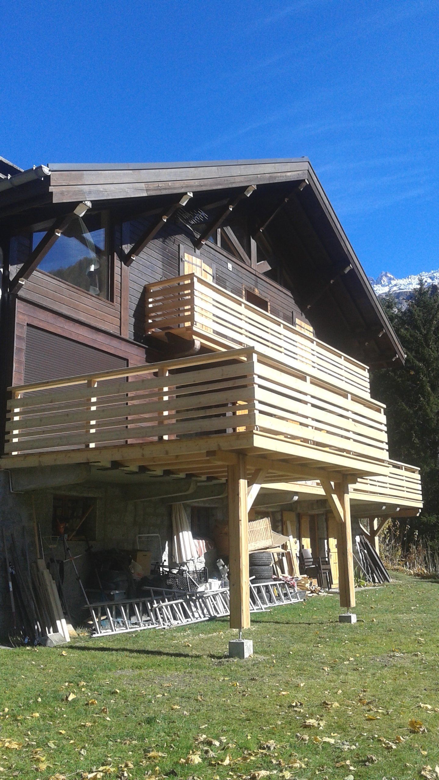 Création d'une terrasse sur colonnes