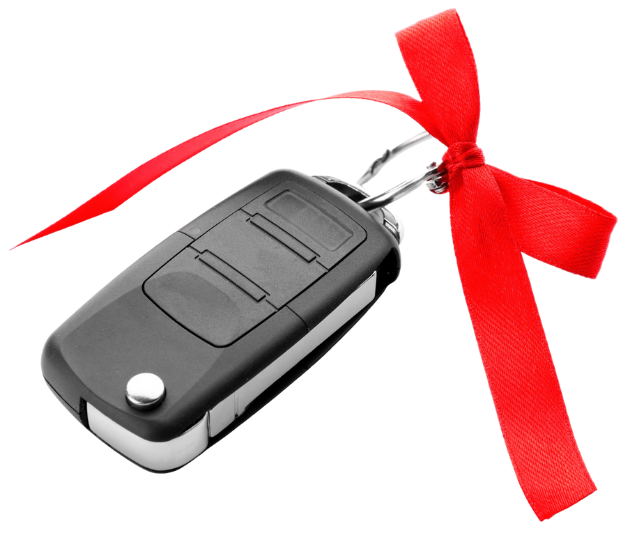 Une clé de voiture.