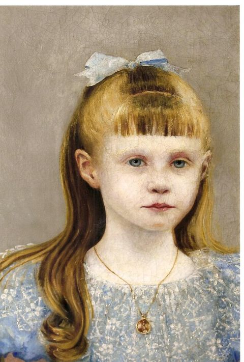  tableaux (restauration) - Portrait de jeune fille - Après