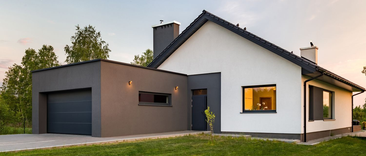Maison au couché du soleil