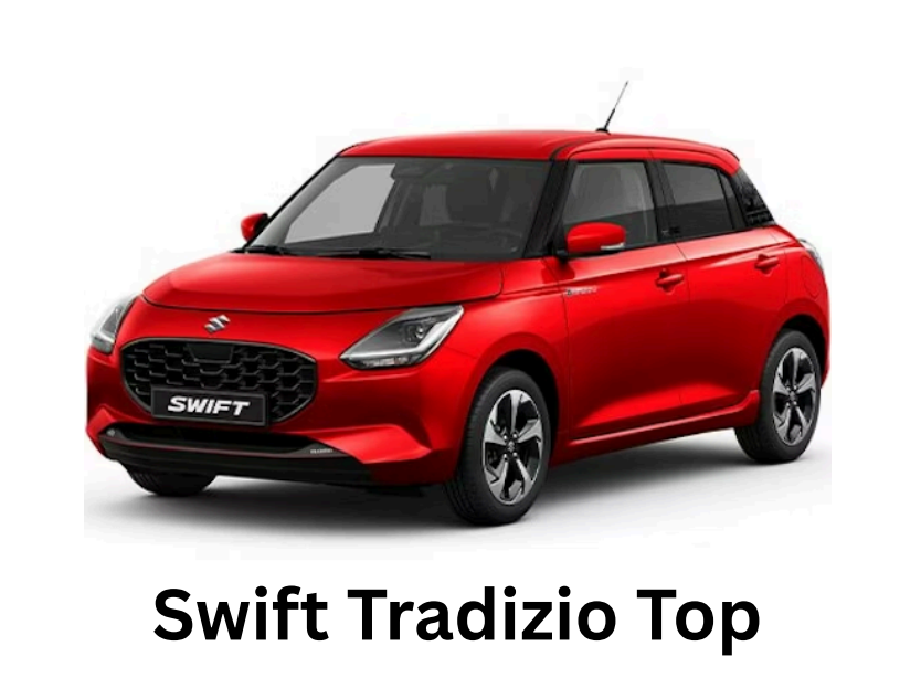 Ein weißer Suzuki S Cross SUV ist vor einer Bergkette geparkt.