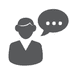 Icon Person und Sprechblase