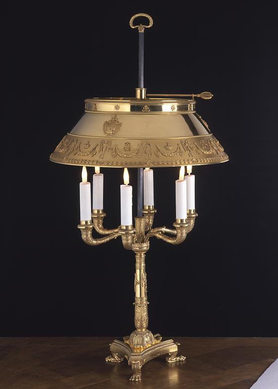 Lampe de bureau en vermeil par Odiot