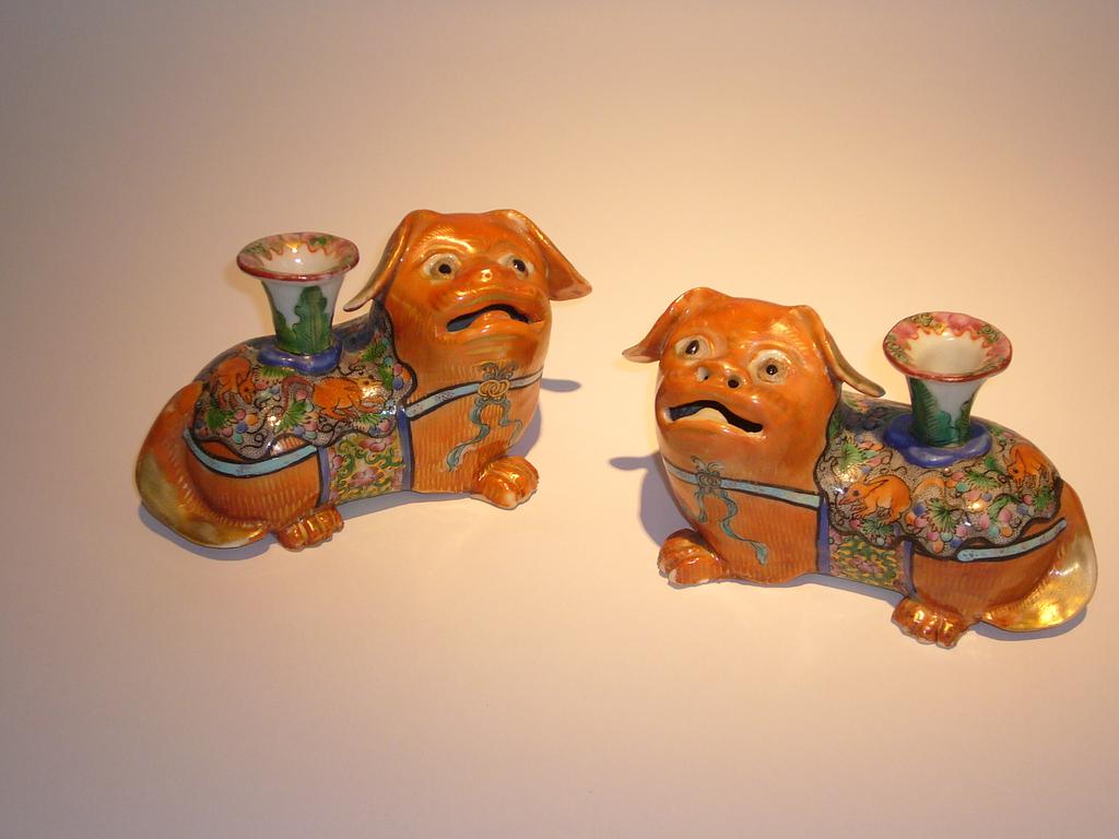 Bougeoirs CHINE déb. XIXème