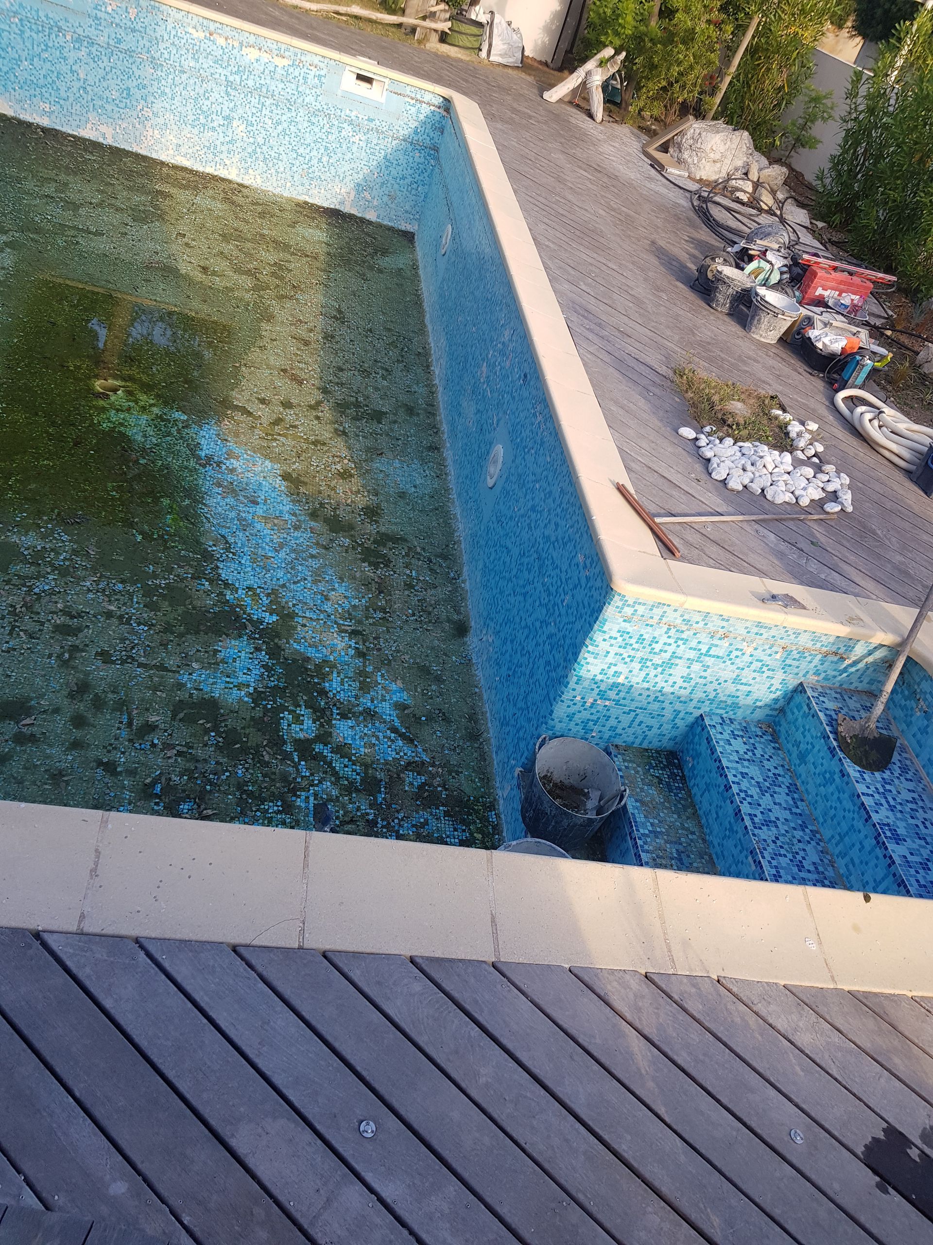 Rénovation de la maçonnerie d'une piscine