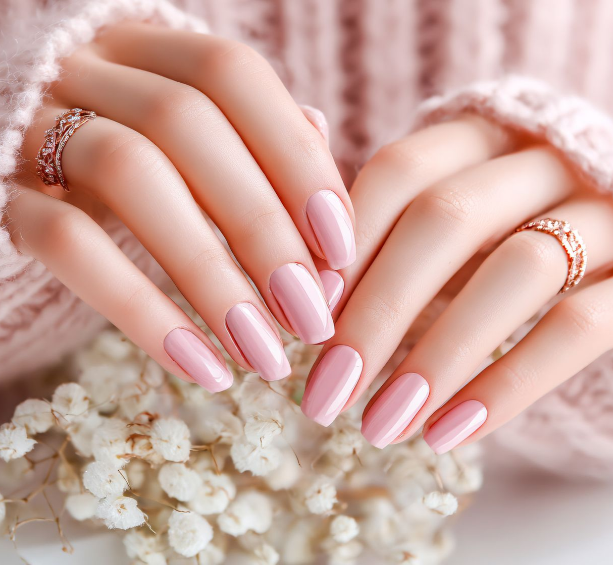 Des mains manucurées