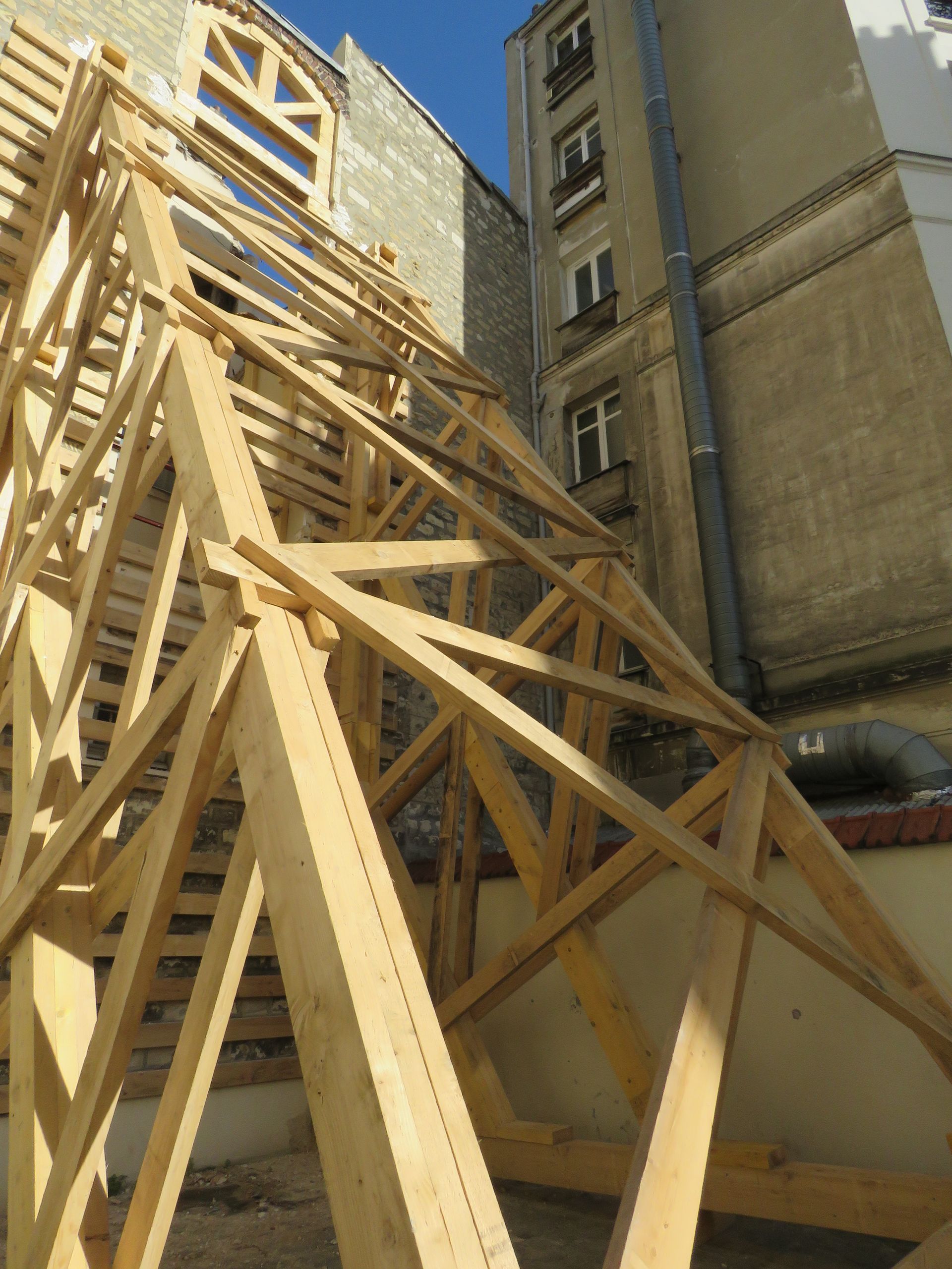 Étaiement d'un mur extérieur