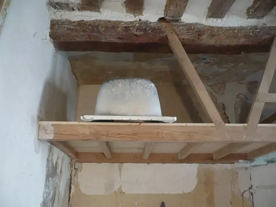 Plancher en bois d'une mezzanine