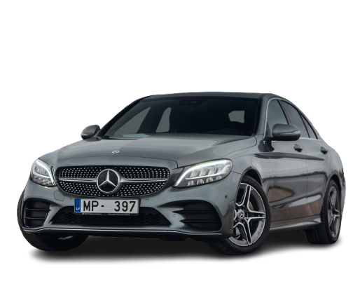 Une voiture noire avec des vitres teintées