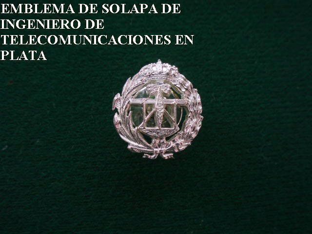 Emblema de solapa de ingeniero de telecomunicaciones en plata