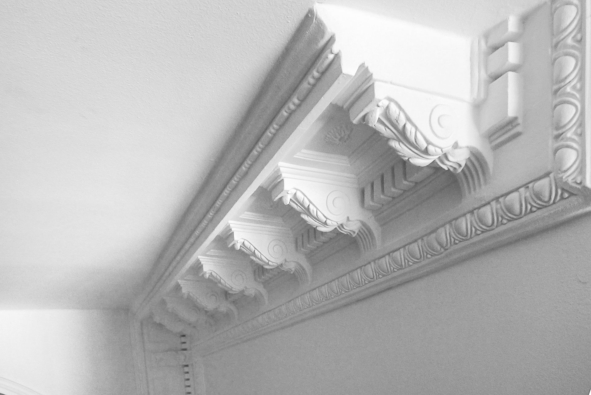 restaurierter Stuck in einem Altbau