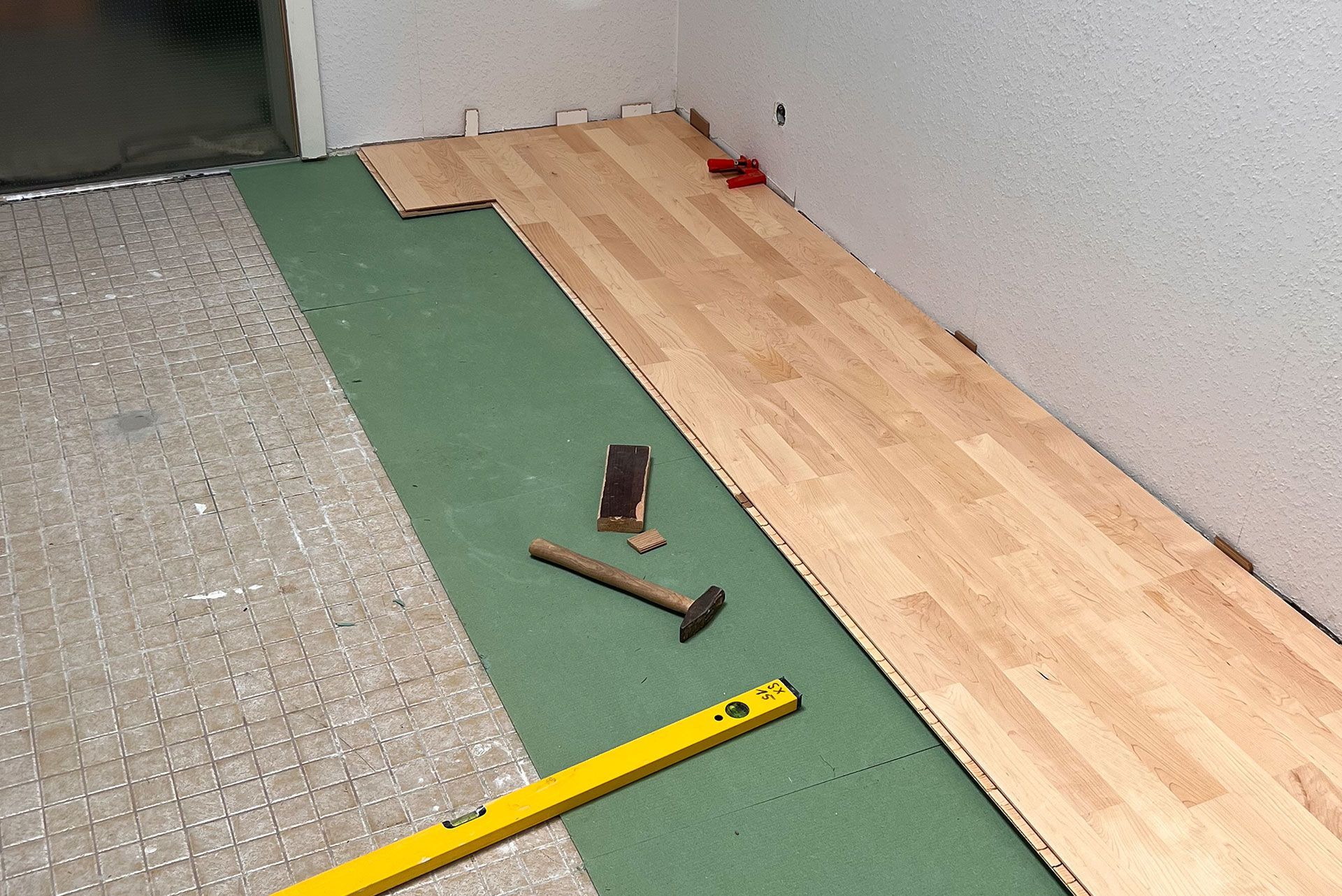 Verlegung eines Laminatbodens