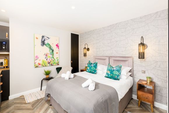 Compact studio with kitchenette and en-suite shower room