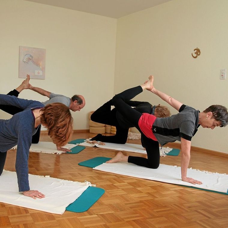 Banjac Ruth Yoga Übung mit vielen Leuten