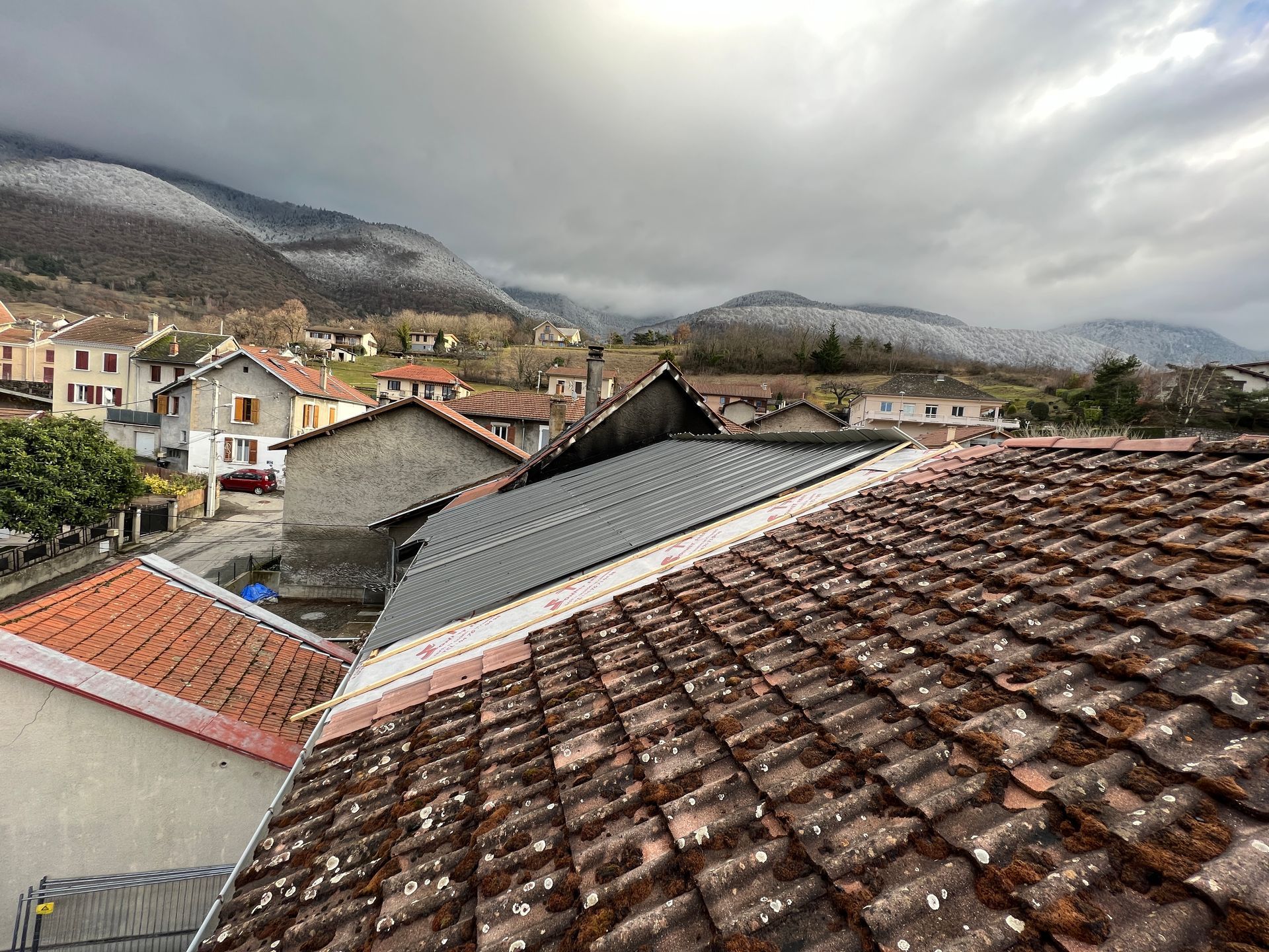 Déplombage sur un toit