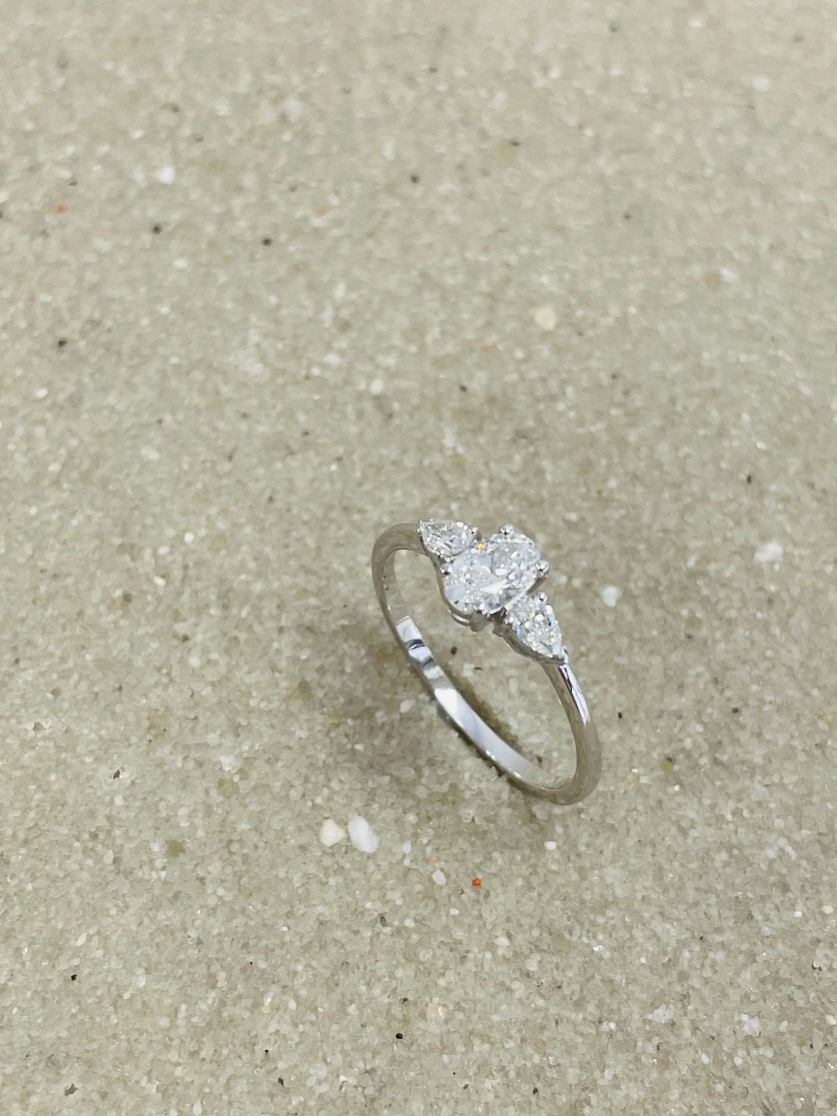 Bague or blanc Oxyde de zirconium