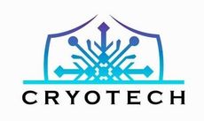 Logotipo de Cryotech: forma de escudo con diseño de copo de nieve en azul y turquesa sobre la palabra "CRYOTECH" en negro.