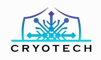 Logotipo de Cryotech: forma de escudo con diseño de copo de nieve en azul y turquesa sobre la palabra "CRYOTECH" en negro.