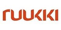 Ruukki-logo oranssinpunaisilla pienillä kirjaimilla valkoisella taustalla