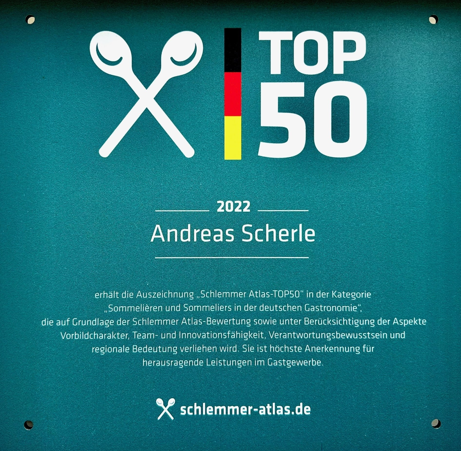 Top 50 Sommelier Deutschland, Andreas Scherle,Zur Weinsteige, Stuttgart