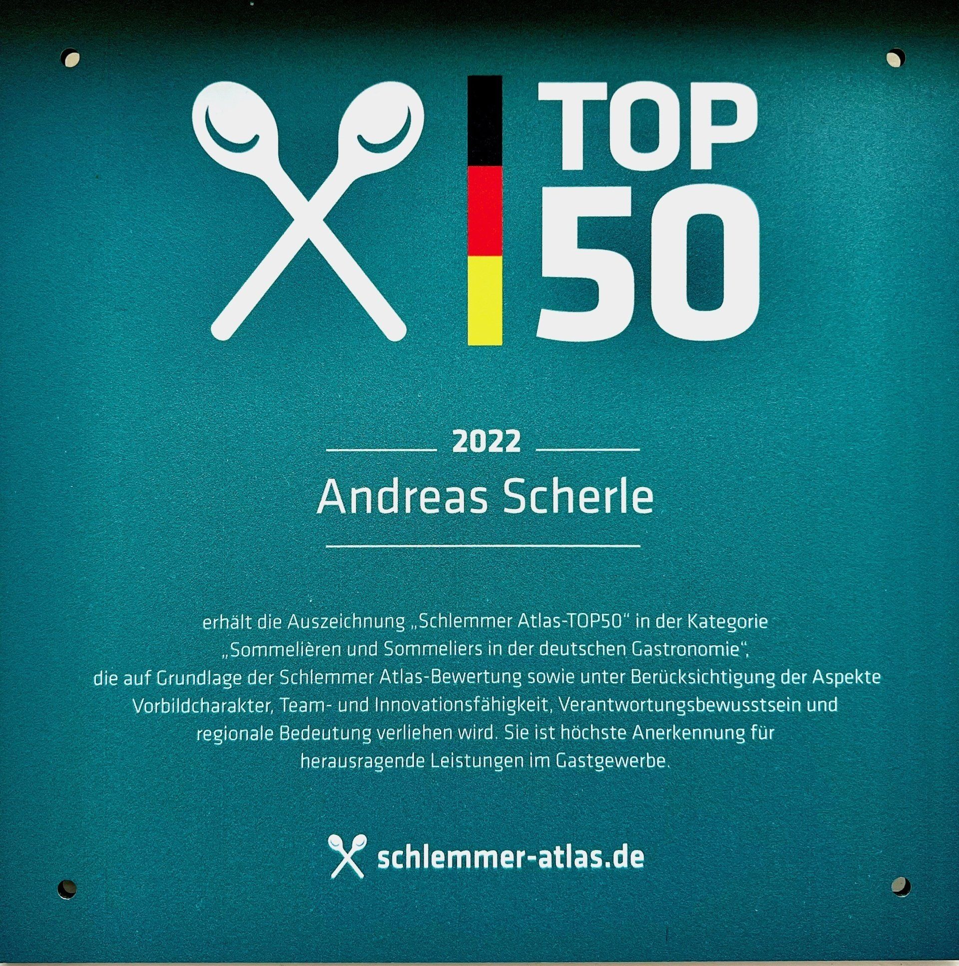 Top 50 Sommelier Deutschland, Andreas Scherle,Zur Weinsteige, Stuttgart
