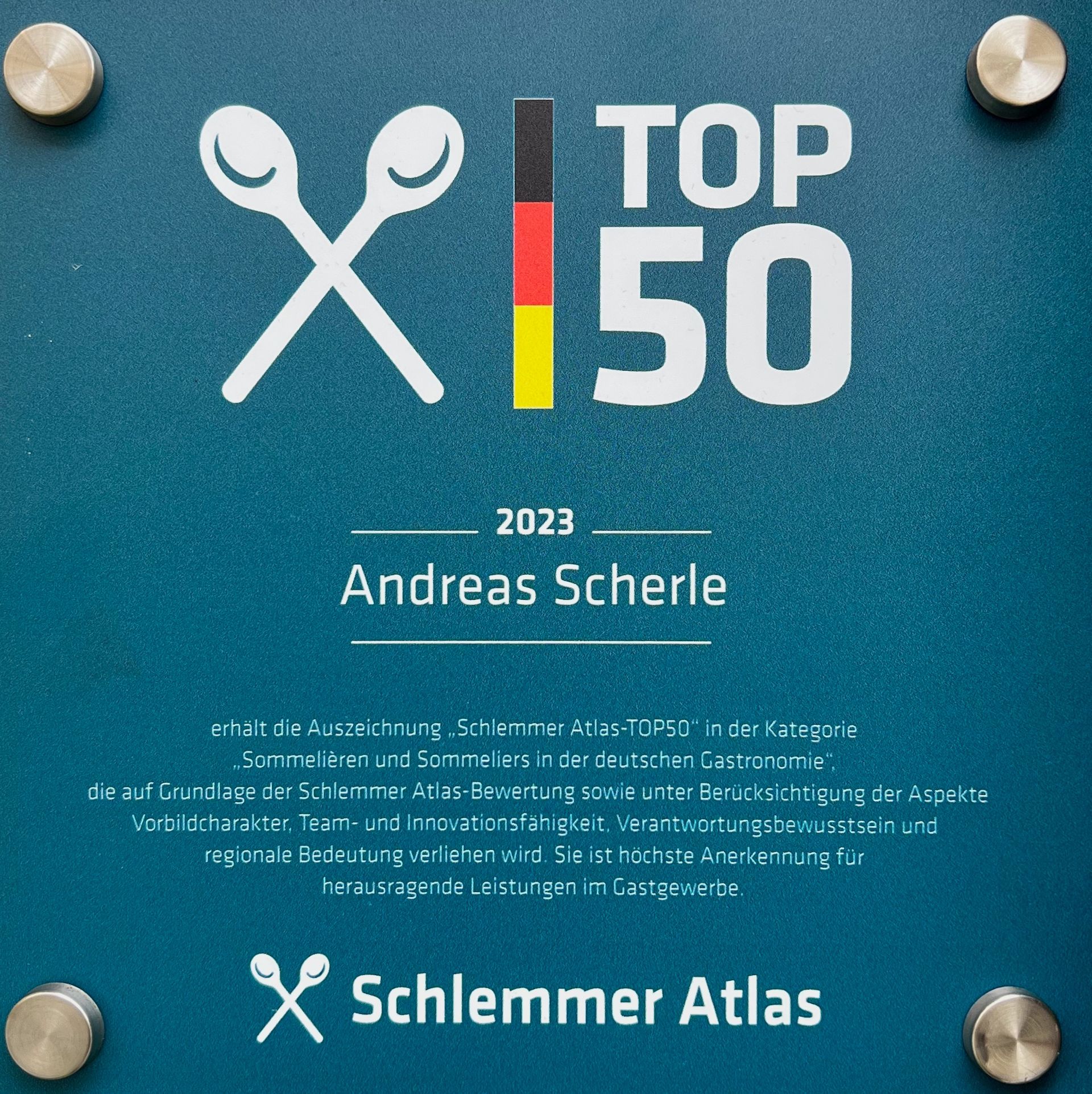 Top 50 Sommelier Deutschland, Andreas Scherle,Zur Weinsteige, Stuttgart