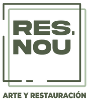 It is a logo for a company called res nou arte y restauracion.
