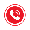 Un cercle rouge avec une icône de téléphone blanche à l'intérieur.