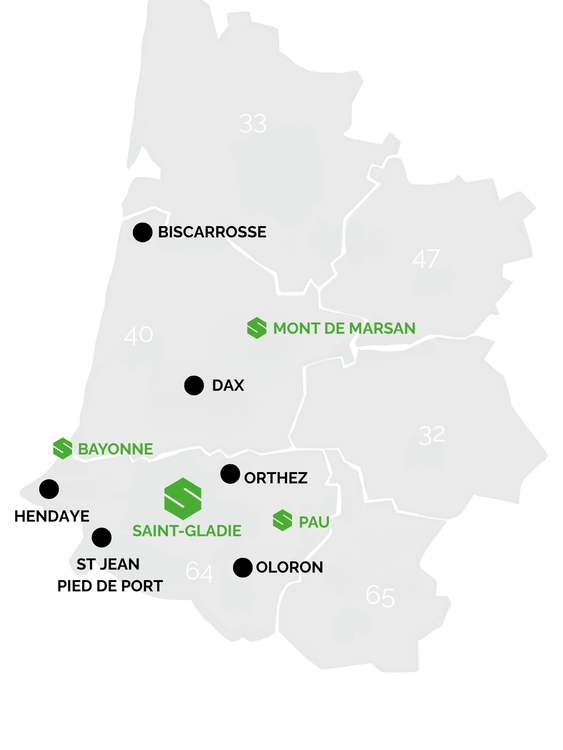 Carte de la zone d'intervention de notre entreprise