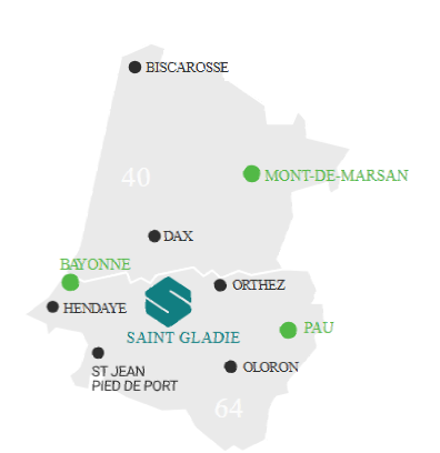 Carte de la zone d'intervention de notre entreprise