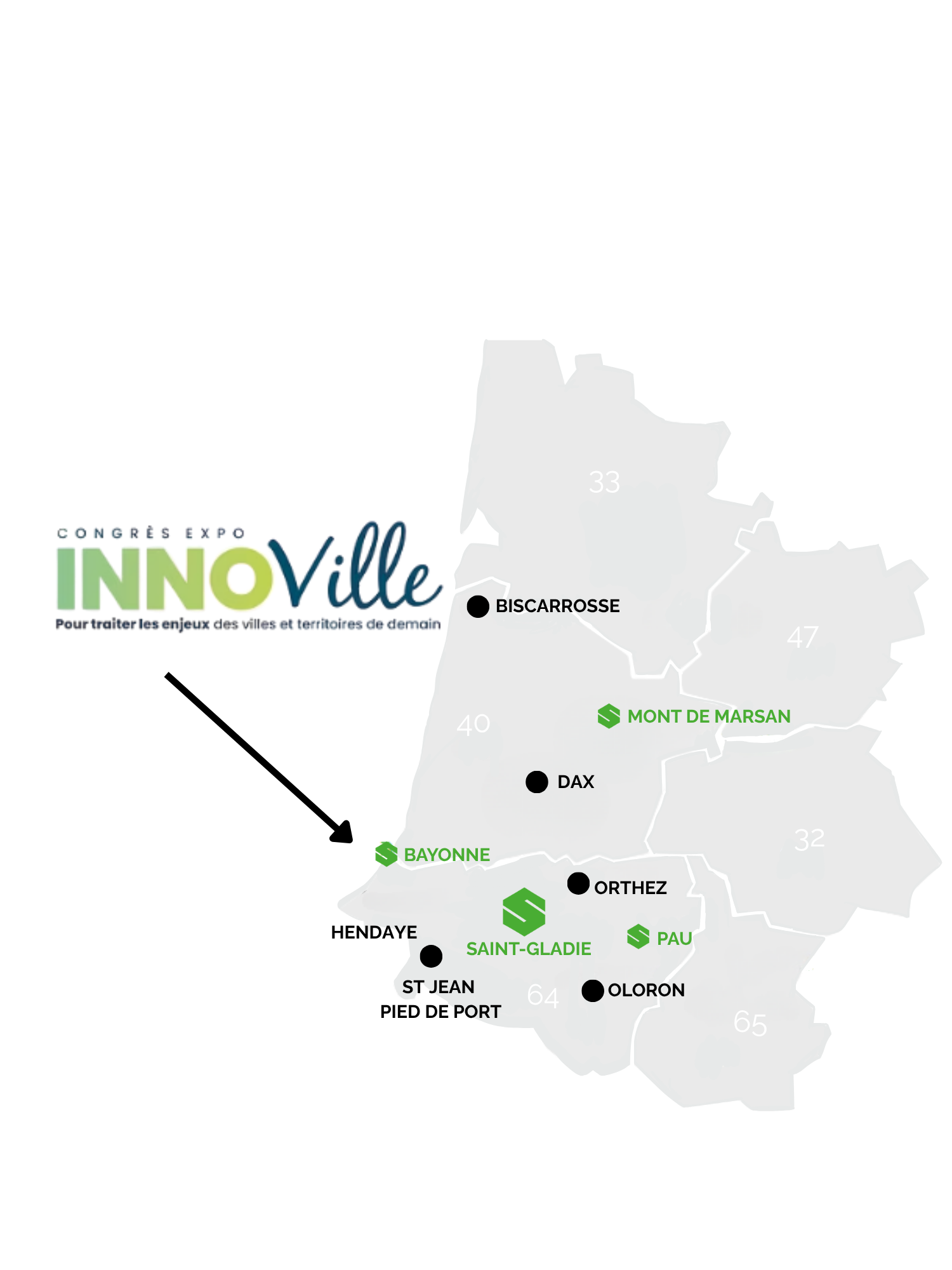 Carte de la zone d'intervention de notre entreprise