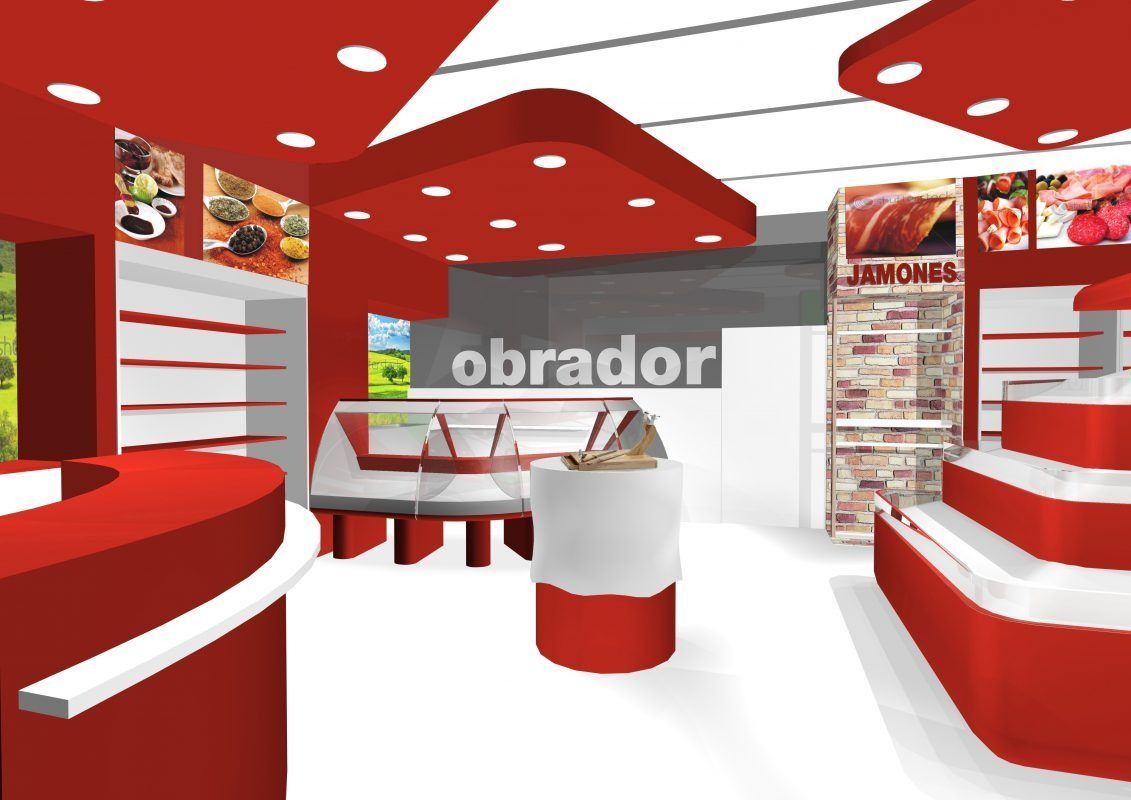 Una representación 3D de una tienda llamada Obrador.