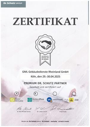 Es ist ein Zertifikat mit der Aufschrift „Zertifikat“.