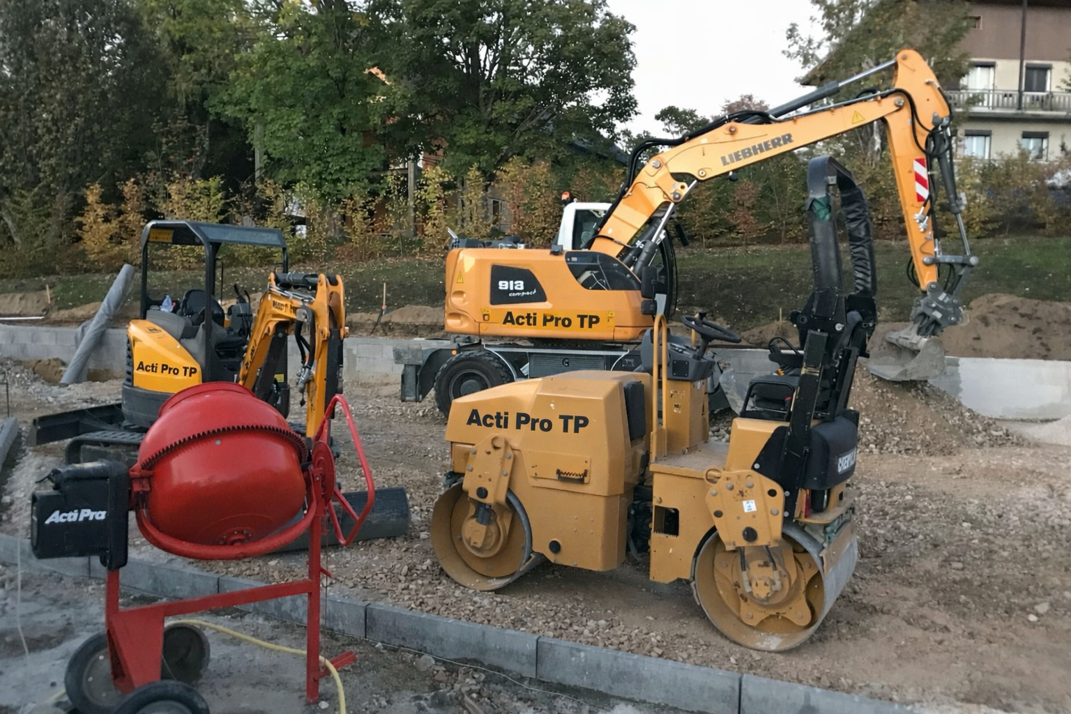 Des engins de chantier.