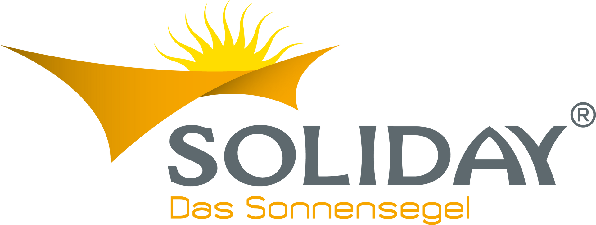 Ein Logo für soliday das sonnensegel mit einer Sonne darauf