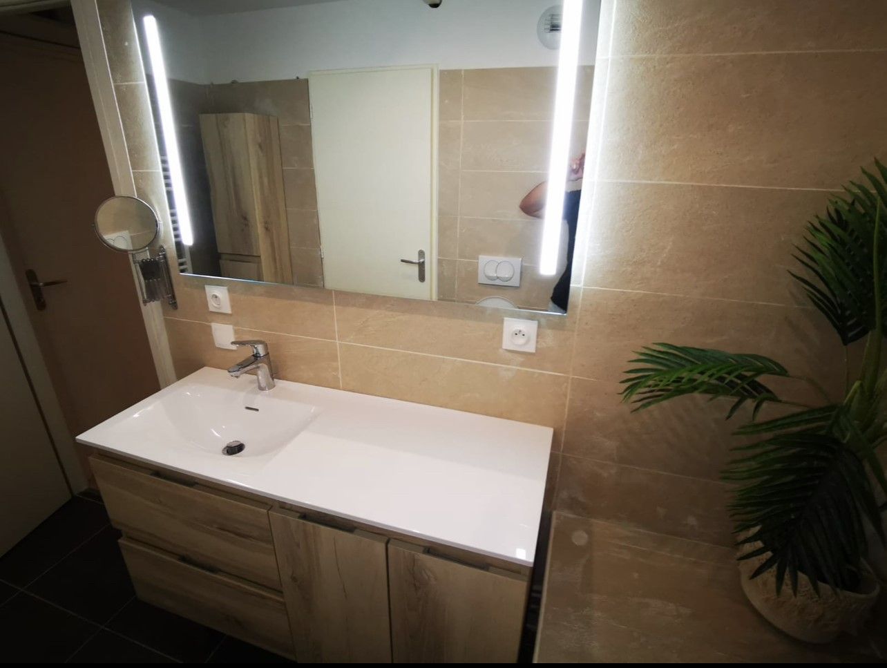 Rénovation de salle de bains avec vasque