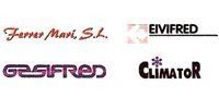Un grupo de logotipos de diferentes empresas sobre un fondo blanco.