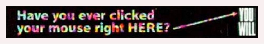 Musta banneri, jossa on värikäs teksti 