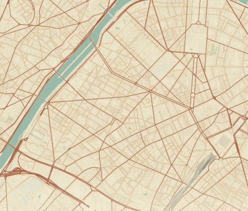 Carte de Paris 15e.