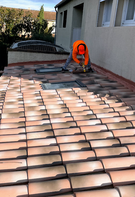 Installation de tuiles sur fibre-ciment coller aux Sicaflex