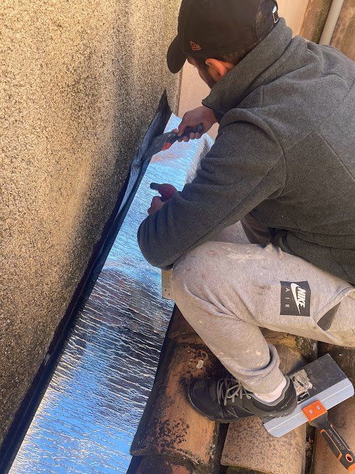 Pose de solin peinture hydrofuge