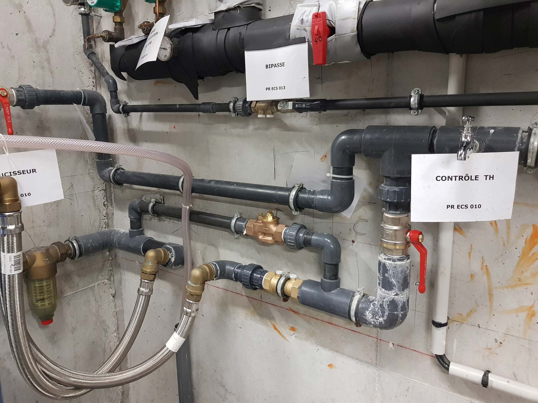 Mise en place d'un réseau de plomberie et de chauffage