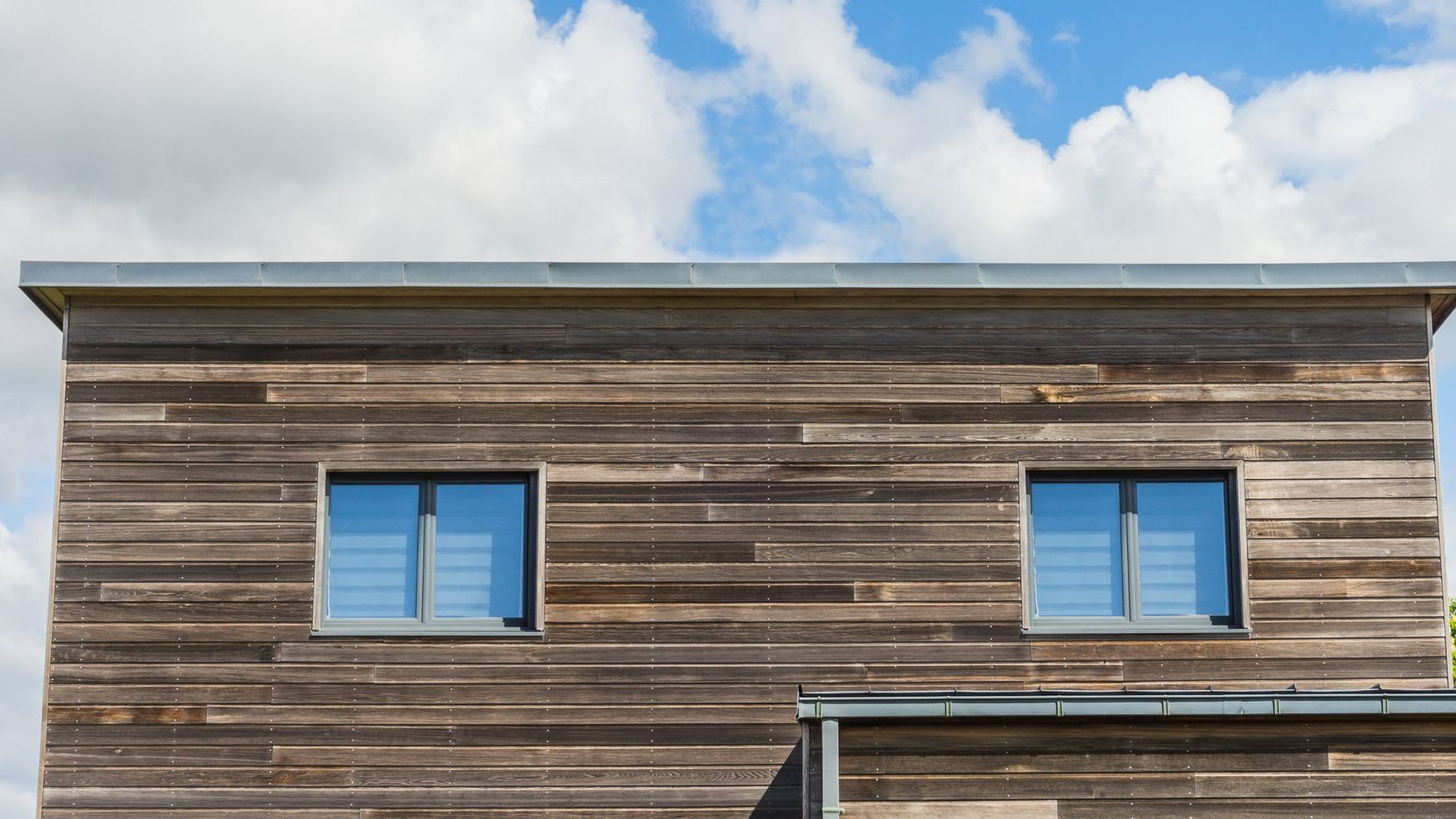 Bardage en bois d'une maison moderne.
