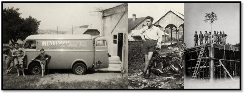 Montage avec les photos de l'entreprise.