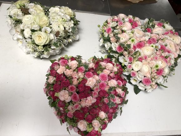 Bouquets en coeur