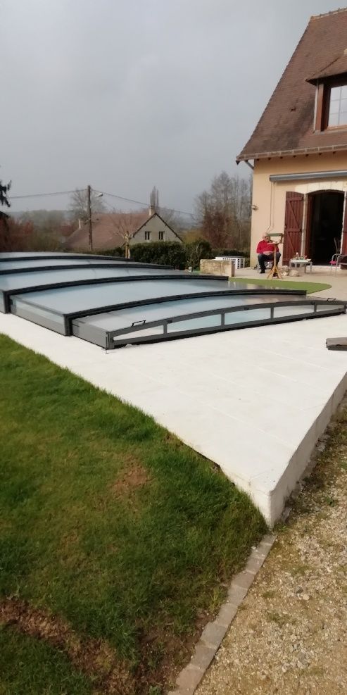 Abri de piscine bas