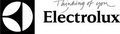 Electrolux-Logo in schwarzer Schrift mit kreisförmigem Emblem auf weissem Hintergrund