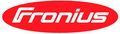Fronius-Logo in Rot und Weiss mit stilisierter ovaler Wortmarke